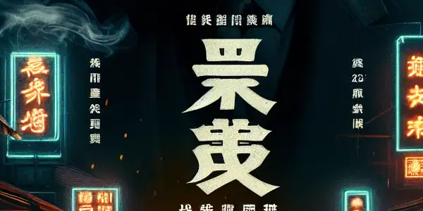 A seasoned gangster stands confidently in a dim alley, surrounded by shadows and younger actors, hinting at impending conflict.