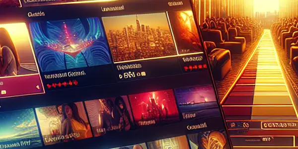 A modern adult entertainment platform interface featuring Japanese AV thumbnails in a warm, inviting atmosphere.