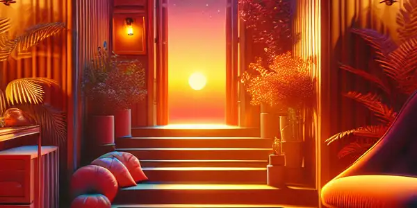 A cozy room with a laptop displaying an adult content platform, emphasizing privacy and digital exploration.