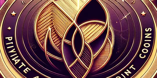 A luxurious virtual environment featuring a shimmering digital coin surrounded by elements of adult entertainment and user interaction.